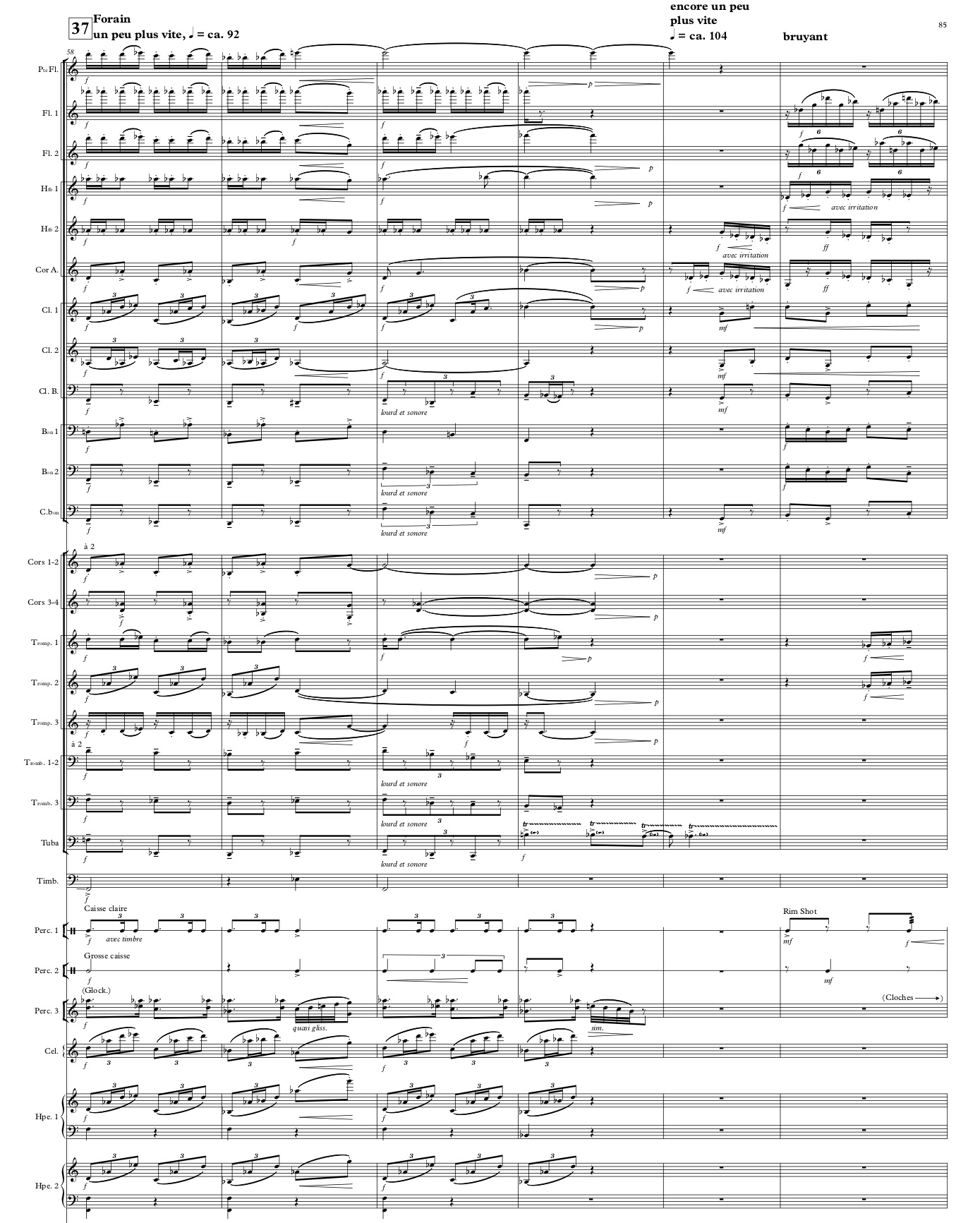Excerpt from Durand's new composition. 