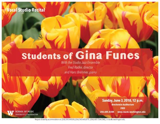 Gina Funes studio flyer image