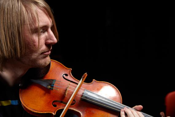 UW violinist Luke Fitzpatrick (photo: Steve Korn) 