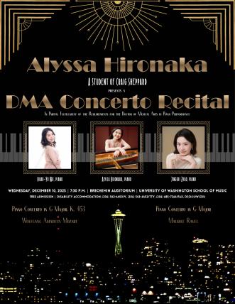 Alyssa Hironaka recital poster