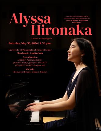 Alyssa Hironaka recital flyer