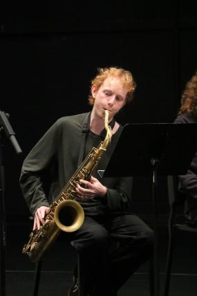 Modern Band rehearsal at the Meany Studio Theater (Photo: Cyan Duong). 