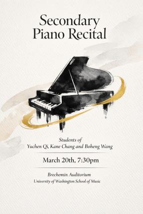 Secondary Piano recital poster