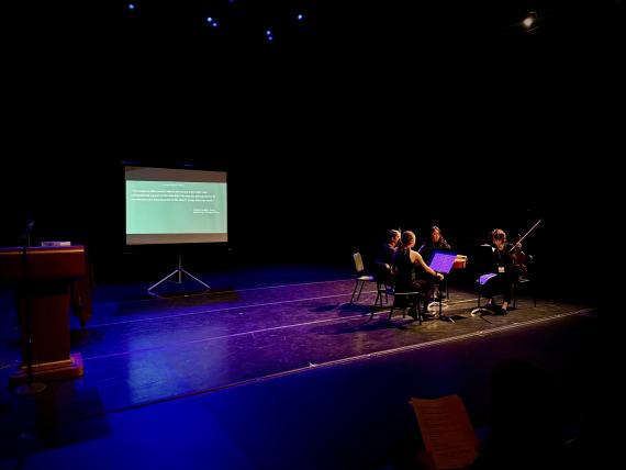 Music students at the UW's 2026 Undergraduate Research Symposium (Photo: Pala Garcia).
