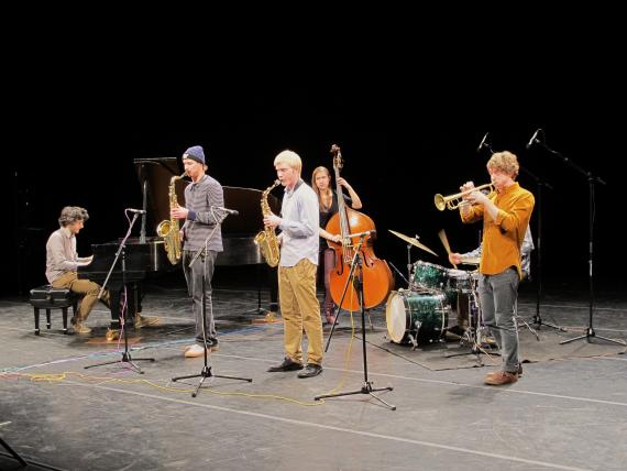 Butter, the UW's jazz scholarship group, performs at Brechemin Auditorium on Feb. 20.
