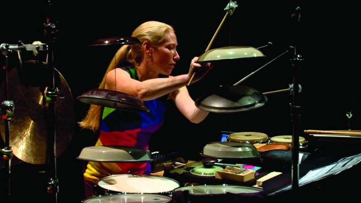 Percussionist Bonnie Whiting