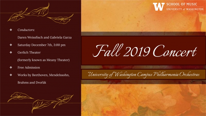 Campus Philharmonia Fall concert flyer