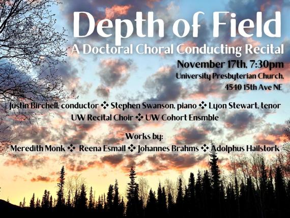 Depth of Field concert flier