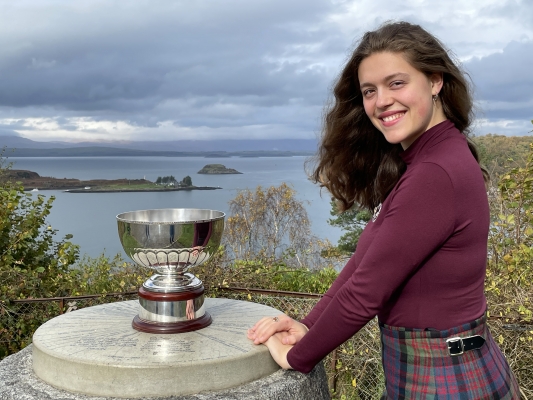 School of Music student Flora Cummings recently took top honors in a Gaelic singing competition in Scotland (Photo: Courtesy Flora Cummings). 