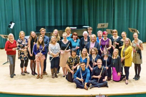 Flutists at the Montana Flute Society Young Artist competition.