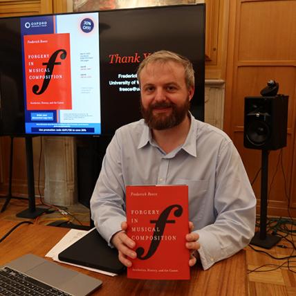 Frederick Reece with book