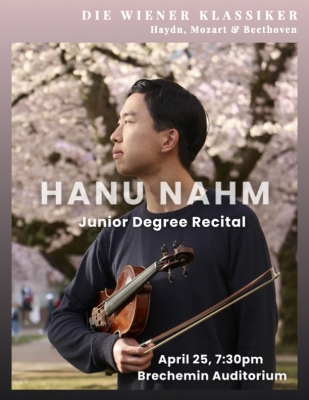Hanu Nahm's junior recital poster