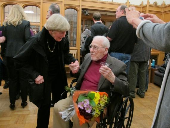 Gerald Kechley greets an old friend