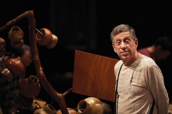 Larry Starr with Partch Gourd Tree