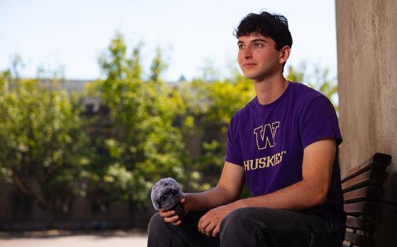 UW student Leo Freedman (Photo: Juan Rodriguez). 