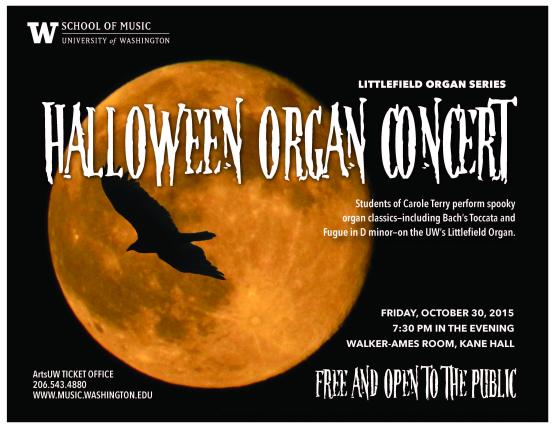 Halloween Organ concert flyer image