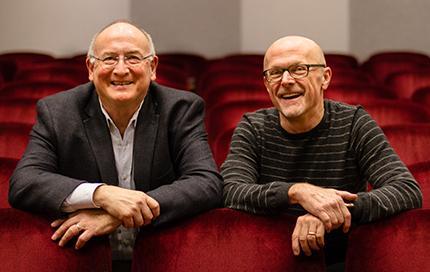 Geoffrey Boers with Stephen Stubbs (photo: ISAIAH BROOKSHIRE)
