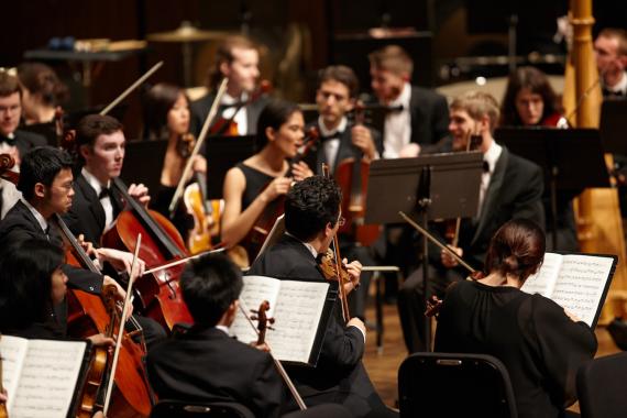 Students in the UW Symphony Orchestra (Photo: Steve Korn)