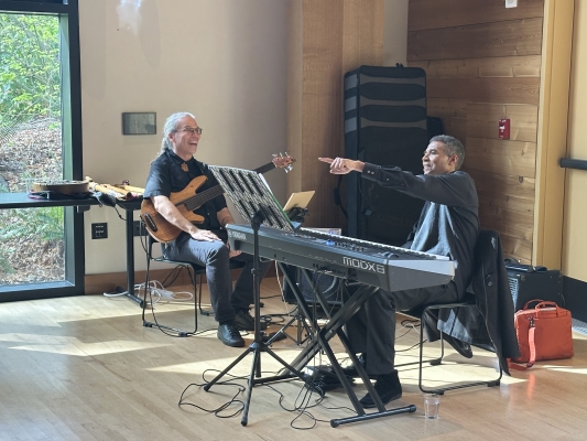 John-Carlos Perea and Marc Seales perform at the UW Intellectual House.