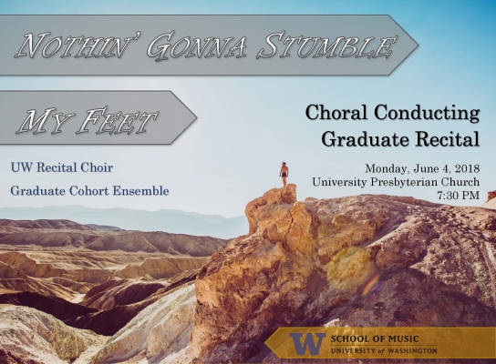 Choral Conducting recital poster