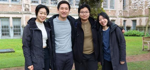 School of Music Student Advisory Countil members (left to right): Hannah Chou, Alex Fang, Olivia Wang, and Mia HyeYeon Kim (Photo: Joanne DePue).