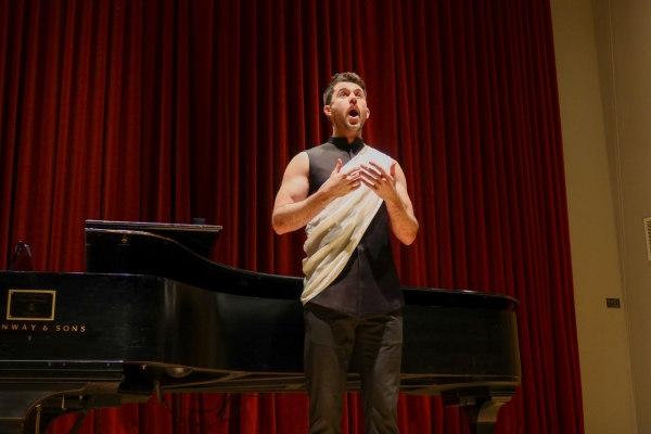 Voice student in recital (Photo: Madelyn Harris).