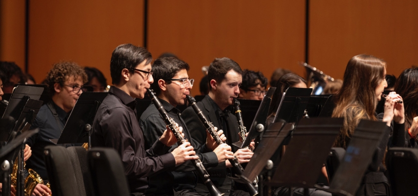 Wind Ensemble clarinets (Photo: UW Photography). 