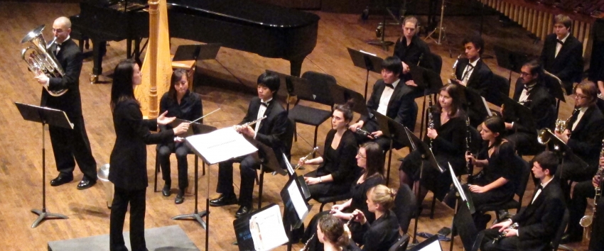 Band conducting at the University of Washington.