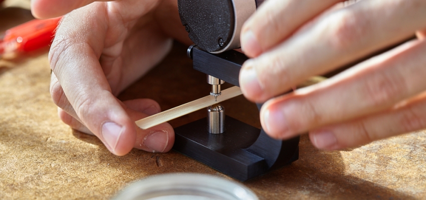 Drilling the Reed (photo: Steve Korn)