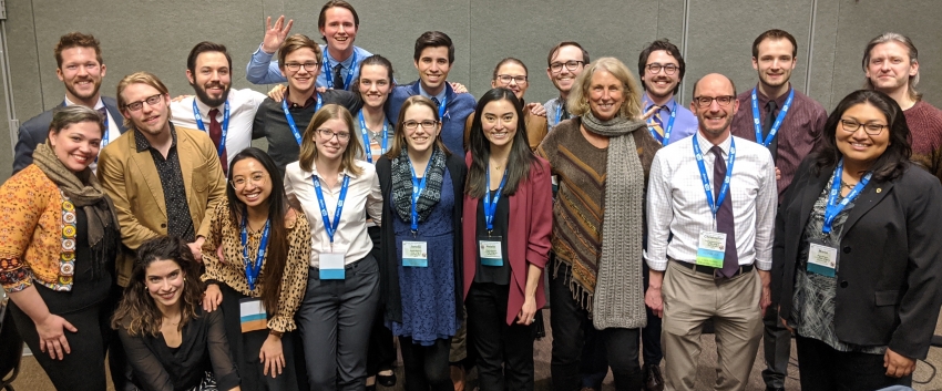 Music Education students, faculty, and alumni at the 2020 Washington Music Educators Association conference (Photo: courtesy Patricia Campbell). 