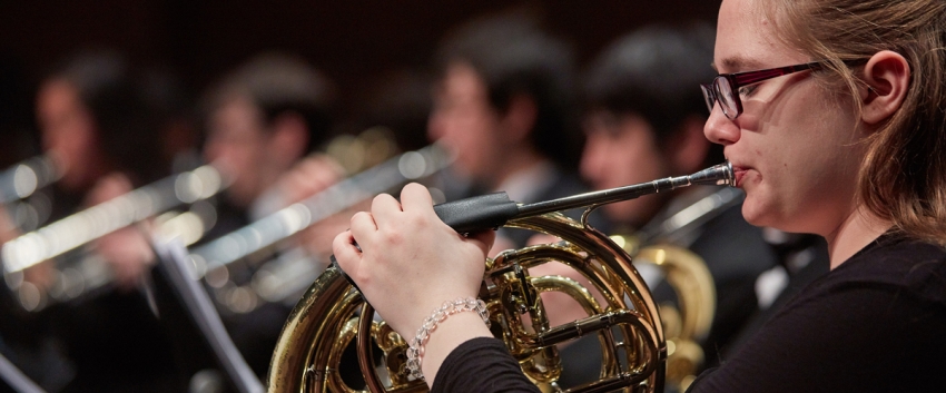 UW Symphonic Band, French Horn (photo: Steve Korn)