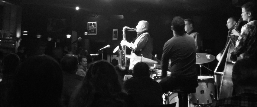 Saxophonist Michael Brockman performed at the closing of Tulas jazz club. 