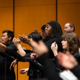 UW Chamber Singers in rehearsal at Meany Hall (Photo: UW Photography).