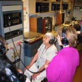 Students listening to recordings in the Ethno Archives