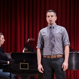 Student performs at the Voice Division recital (photo: Steve Korn)