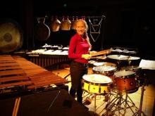 Bonnie Whiting with instruments