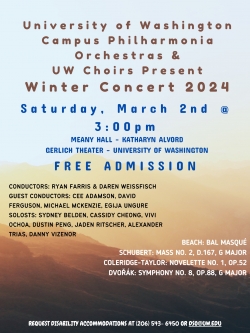 Winter quarter Campus Philharmonia poster