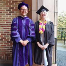 UW Music gradutes Clayton Dahm and Lucille Axtelle were named College of Arts and Sciences dean’s medalists (Photo: Joanne DePue)