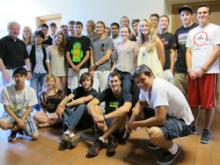Professor Tom Collier and students
