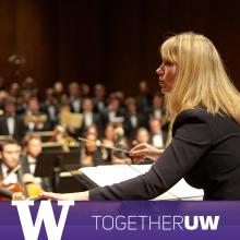 Giselle Wyers conducts the University Chorale.