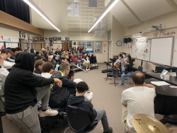 Guitar students of Michael Partington perform for students at Bellevue High School (Photo: Michael Partington).