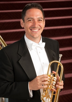 Justin Emerich, trumpet, leads a master class at the UW on Nov. 18.