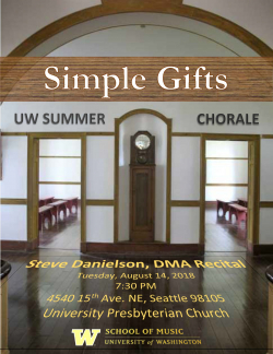 Steve Danielson DMA recital poster image