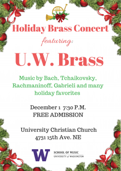 Poster image for holiday brass concert