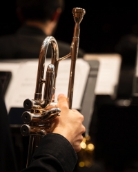 Wind Ensemble brass section detail (Photo: UW Photography/Mark Stone). 