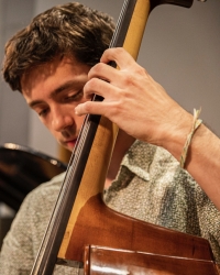 Jazz studies students perform in Brechemin Auditorium (Photo: Mark Stone/UW Photography).