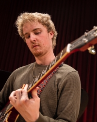 Student jazz guitarist (Mark Stone photo).