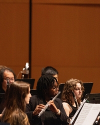 Wind Ensemble in rehearsal at Meany Hall (Photo: UW Photography).