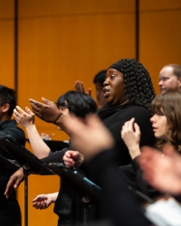 UW Chamber Singers in rehearsal at Meany Hall (Photo: UW Photography).