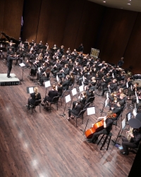 Campus and Concert Bands at Meany Hall (Photo: Gary Louie).